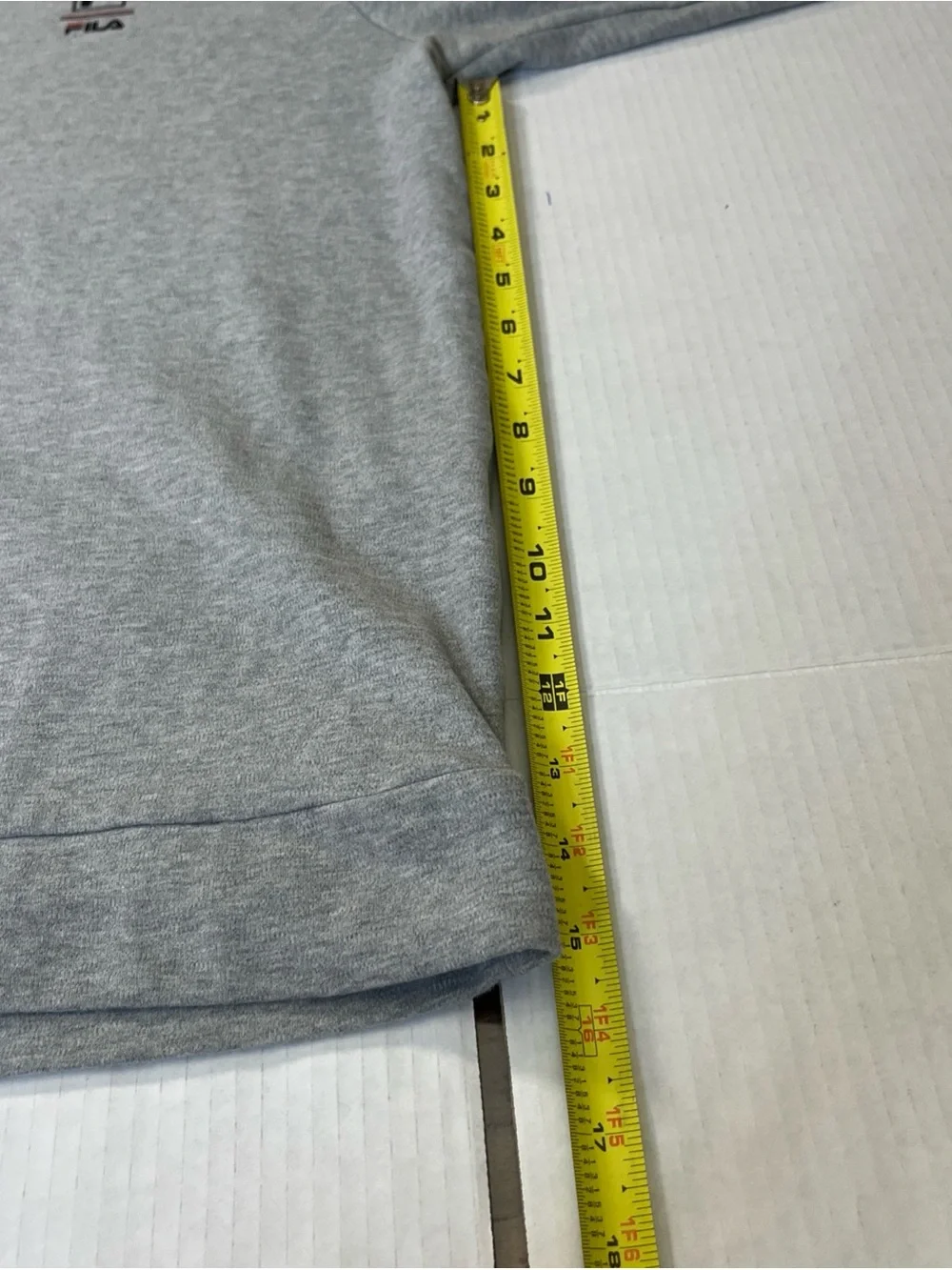 Vintage Fila Men's Gray Pullover Long Sleeve Sweatshirt Size Large